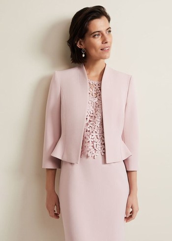 Phase Eight Daisy Peplum Jackets Pink USA | 2194378-TB